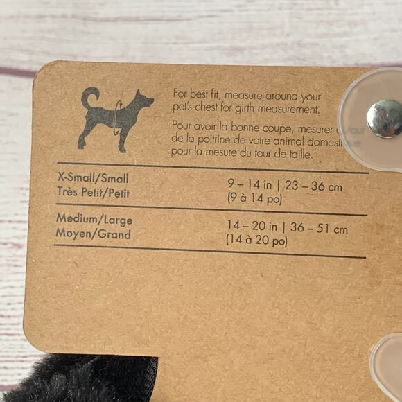 Halloween Bat Dog Costume with Iridescent Wings Hoodie Head Velcro Straps XS/S - Picture 9 of 14